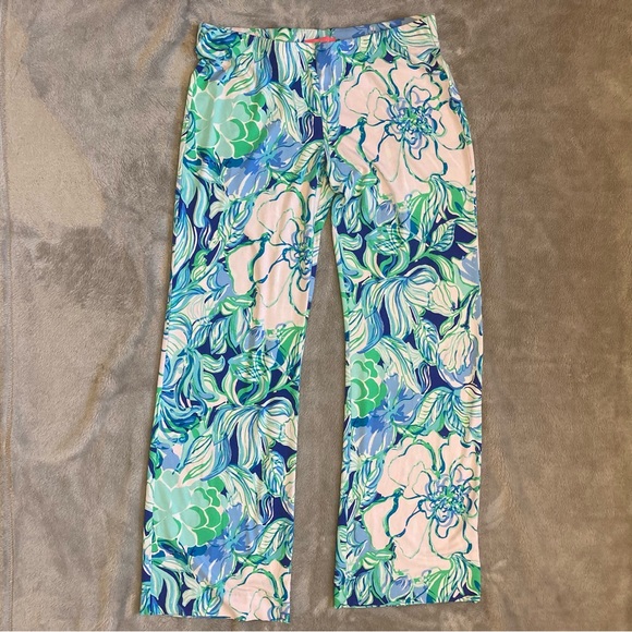 Lilly Pulitzer Pants & Jumpsuits Lilly Pulitzer May Palazzo Pants Blue Green Wideleg